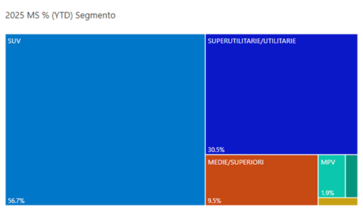 Segmenti giugno 2025 YTD