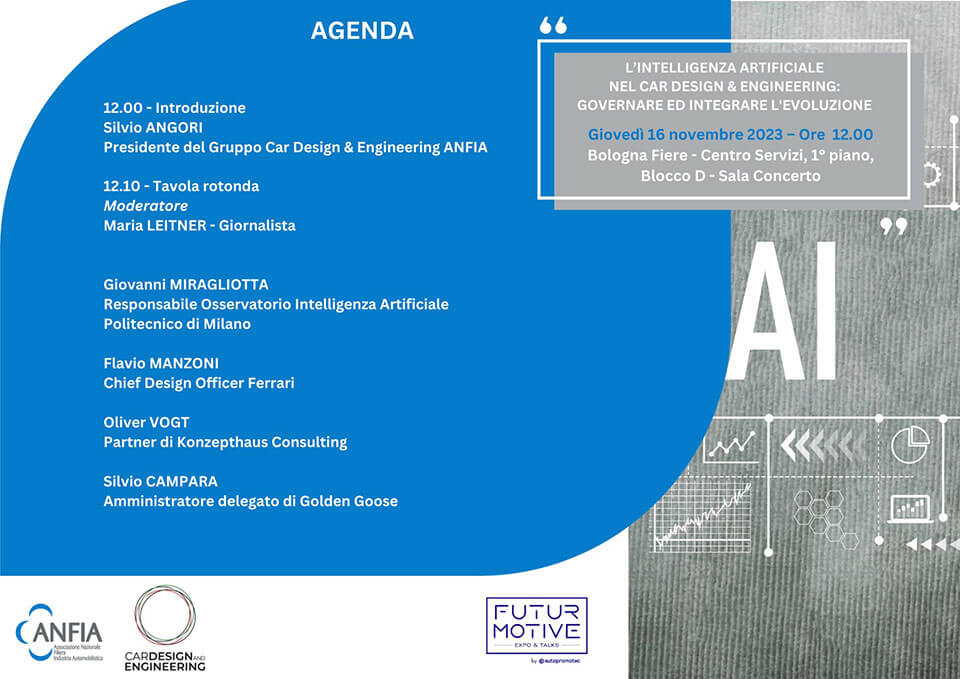 Convegno ANFIA "L'intelligenza artificiale nel Car Design &amp; Engineering"